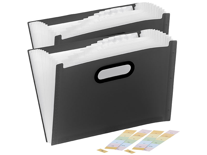 Erweiterbare Aktenordner 13 Dokumenten-Organizer mit Reißverschluss Blau A4 Brief Größe Tragbare Akkordeon Erweiterbare Aktenordner mit mehrfarbigen Etiketten für Office Schulbedarf 