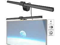 General Office XL-USB-LED-Leuchte für PC-Monitor, 3 Lichtfarben, dimmbar, 4 W, 40 cm; Schwenkbare TV-Wandhalterungen, Doppel-Monitor-Schwenkarme 