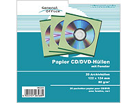 General Office 20 Papier CD/DVD-Archivhüllen grün mit Fenster