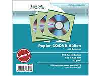 General Office 100 Papier CD/DVD-Archivhüllen grün mit Fenster