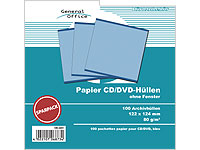 General Office 100 Papier CD/DVD-Archivhüllen blau