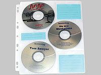 General Office CD Hüllen für Ordner, CD Hüllen Plastik zum Abheften